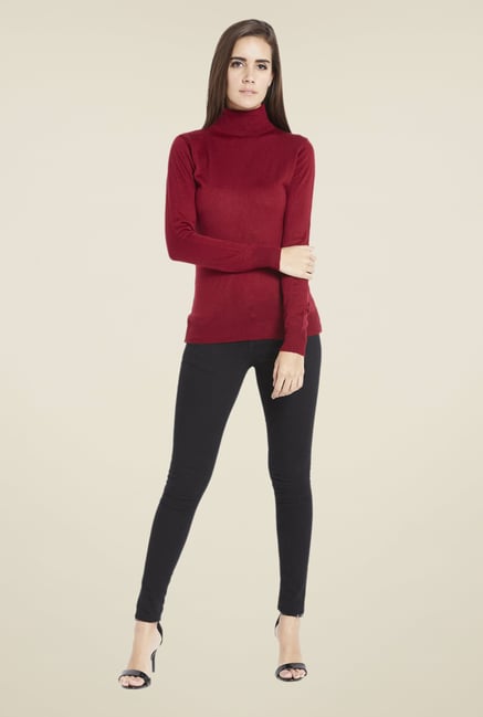 Globus Maroon Solid Sweatshirt Globus Maroon Solid Sweatshirt