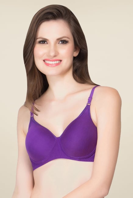 Clovia Purple Padded T Shirt Bra Clovia Purple Padded T Shirt Bra