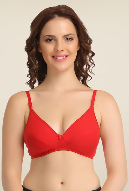 Clovia Red Wirefree Bra Clovia Red Wirefree Bra