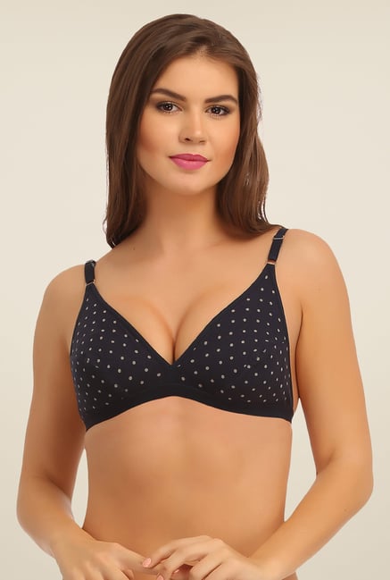 Clovia Navy Non Padded Demi Cup Bra Clovia Navy Non Padded Demi Cup Bra