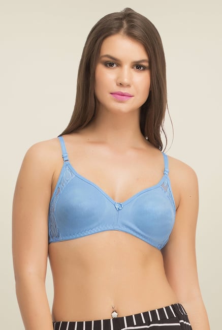 Clovia Blue Wirefree Bra Clovia Blue Wirefree Bra