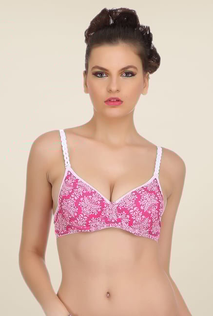 Clovia Pink Padded T Shirt Bra Clovia Pink Padded T Shirt Bra