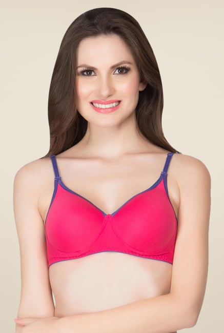 Clovia Pink Padded T Shirt Bra Clovia Pink Padded T Shirt Bra