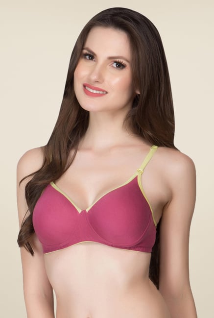 Clovia Pink Padded T Shirt Bra Clovia Pink Padded T Shirt Bra