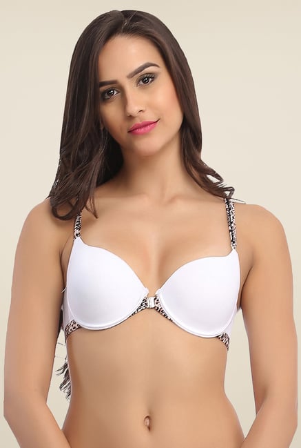 Clovia White Front Open Padded Bra Clovia White Front Open Padded Bra