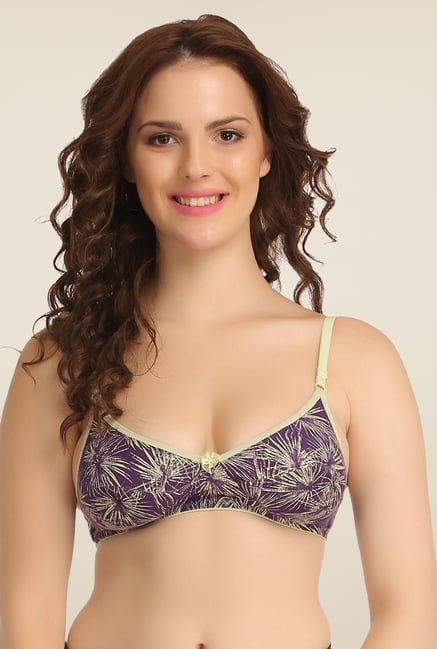 Clovia Purple Wirefree Full Cup Bra Clovia Purple Wirefree Full Cup Bra