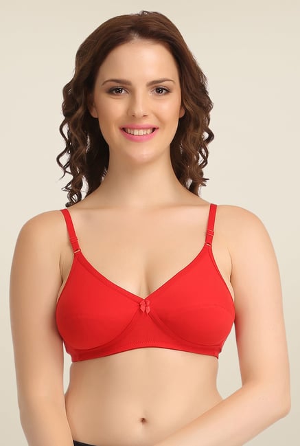 Clovia Red Wirefree Bra Clovia Red Wirefree Bra