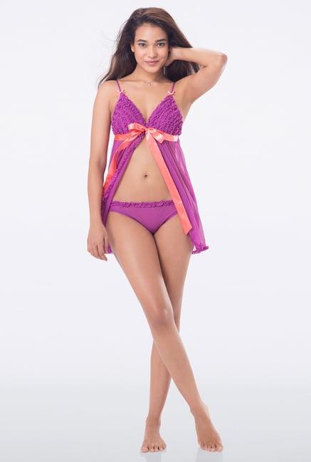PrettySecrets Purple Lace Babydoll PrettySecrets Purple Lace Babydoll