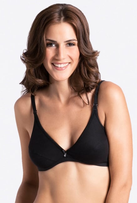 PrettySecrets Black Solid Non Padded Bra PrettySecrets Black Solid Non Padded Bra