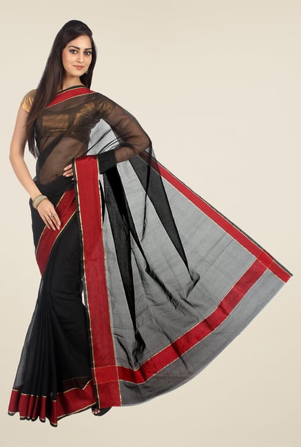 Pavecha's Black Cotton Silk Saree Pavecha's Black Cotton Silk Saree