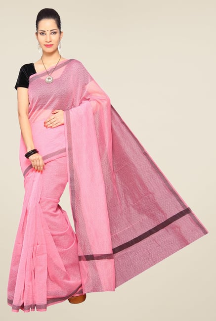 Pavecha's Pink Cotton Silk Saree Pavecha's Pink Cotton Silk Saree