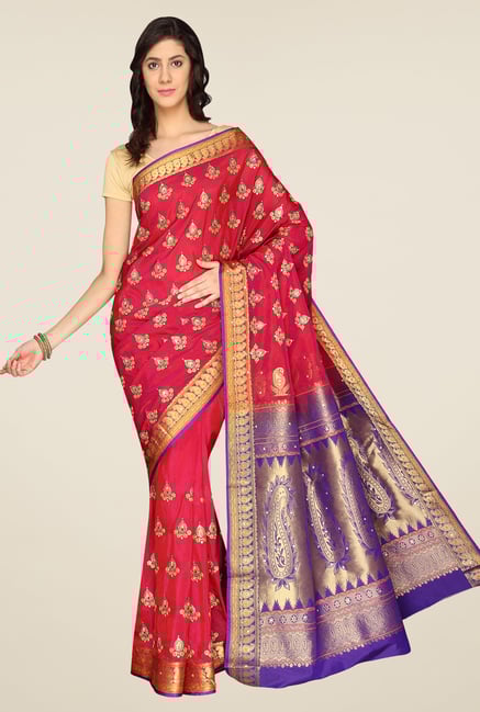 Pavecha's Red Kanjivaram Art Silk Saree Pavecha's Red Kanjivaram Art Silk Saree