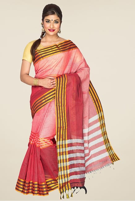 Pavecha's Pink Mangalagiri Cotton Saree Pavecha's Pink Mangalagiri Cotton Saree
