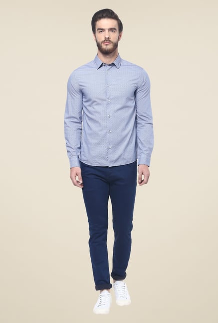 celio* Blue Printed Shirt celio* Blue Printed Shirt