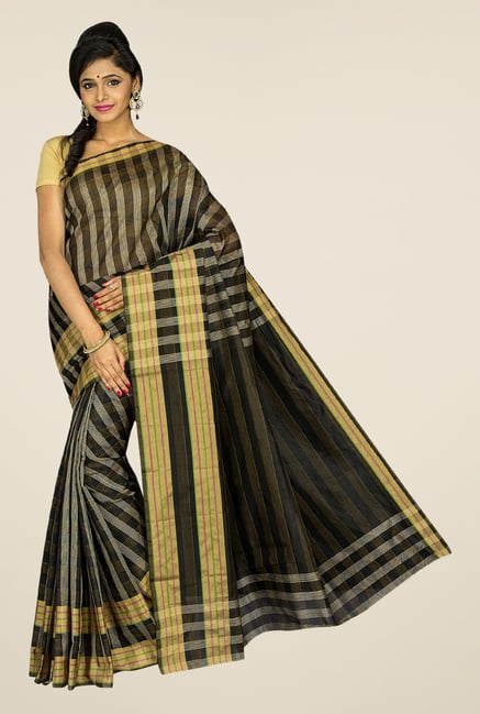 Pavecha's Black Banarasi Cotton Silk Saree Pavecha's Black Banarasi Cotton Silk Saree