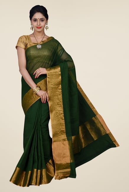 Pavecha's Green Venakatagiri Cotton Saree Pavecha's Green Venakatagiri Cotton Saree