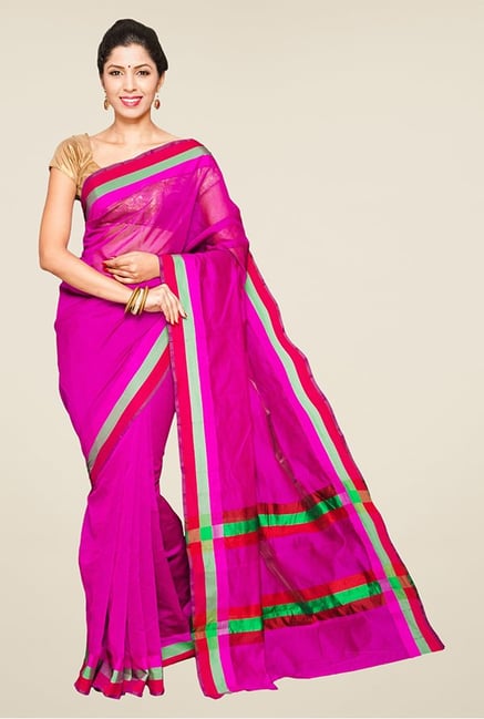 Pavecha's Pink Banarasi Cotton Silk Saree Pavecha's Pink Banarasi Cotton Silk Saree