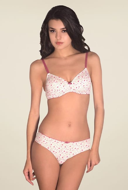 Amante White Floral Print Bikini Panty Amante White Floral Print Bikini Panty