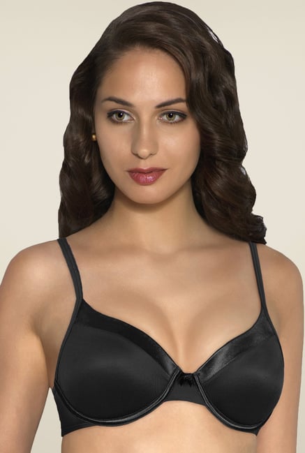 Amante Black Satin Edge Padded Bra Amante Black Satin Edge Padded Bra