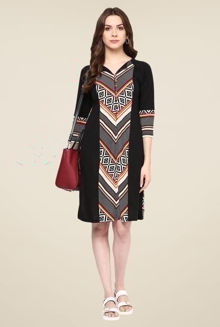 Fusion Beats Black Printed Dress Fusion Beats Black Printed Dress