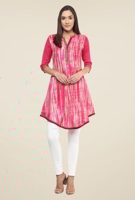 Fusion Beats Pink Printed Tunic Fusion Beats Pink Printed Tunic
