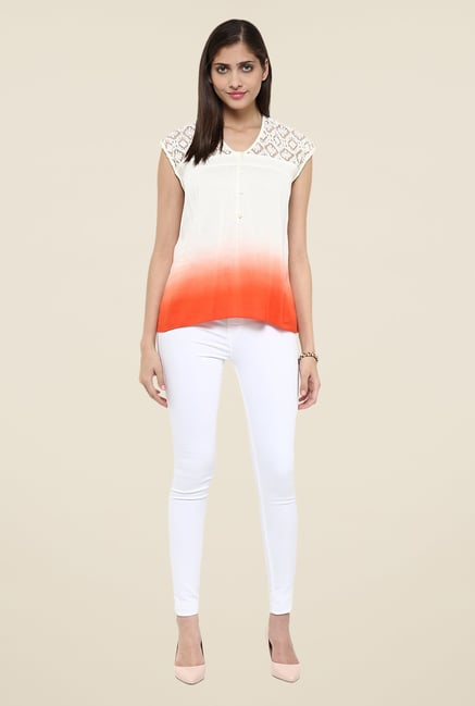 Fusion Beats Off White Lace Top Fusion Beats Off White Lace Top