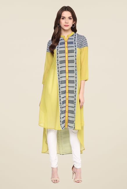 Fusion Beats Lime Printed Kurta Fusion Beats Lime Printed Kurta