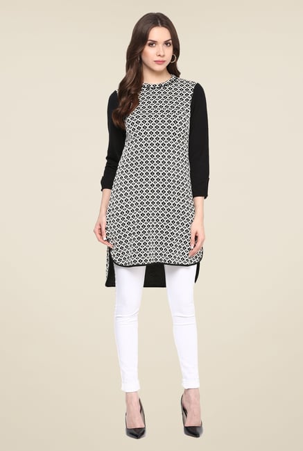 Fusion Beats Black Printed Kurta Fusion Beats Black Printed Kurta