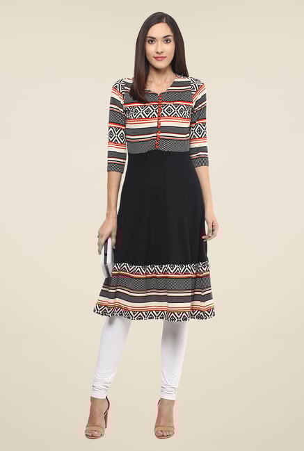 Fusion Beats Black Printed Kurta Fusion Beats Black Printed Kurta