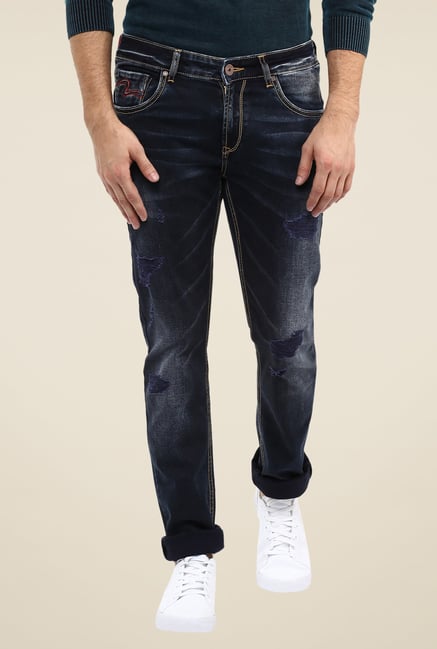 Spykar Dark Blue Skinny-fit Jeans Spykar Dark Blue Skinny-fit Jeans