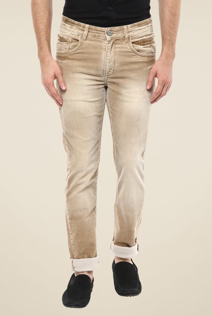 Spykar Beige Slim-fit Jeans Spykar Beige Slim-fit Jeans