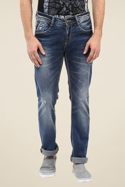 Spykar Dark Blue Skinny-fit Jeans Spykar Dark Blue Skinny-fit Jeans