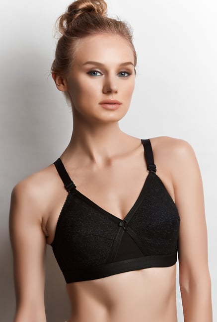 Libertina Black Anika Embroidered Bra Libertina Black Anika Embroidered Bra