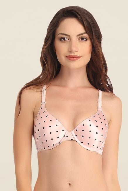 Clovia Pink Polka Dot T-shirt Bra Clovia Pink Polka Dot T-shirt Bra
