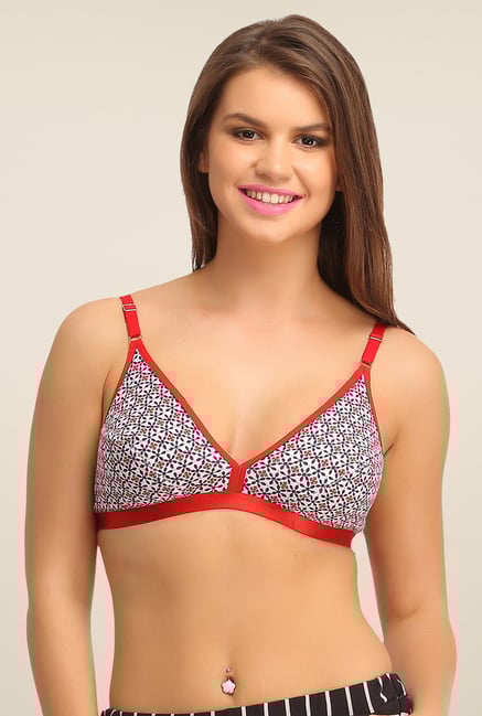 Clovia Red Printed Minimizer Bra Clovia Red Printed Minimizer Bra