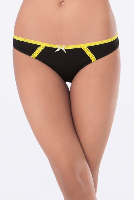 PrettySecrets Yellow and Black Bikini Panty PrettySecrets Yellow and Black Bikini Panty