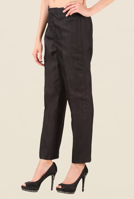Studio Rasa Black Bhagalpuri Dupion Pant Studio Rasa Black Bhagalpuri Dupion Pant