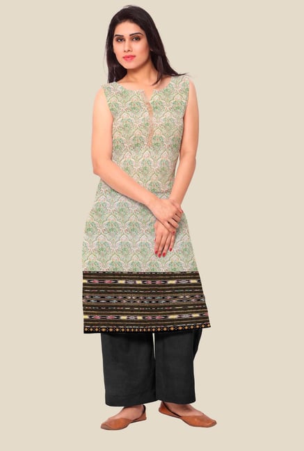 Ahalyaa Beige Printed Kurta Ahalyaa Beige Printed Kurta