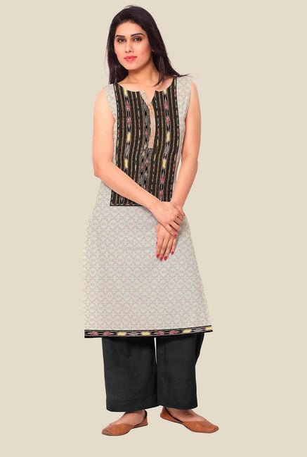 Ahalyaa Off White Printed Kurta Ahalyaa Off White Printed Kurta