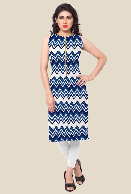 Ahalyaa Blue Printed Kurta Ahalyaa Blue Printed Kurta