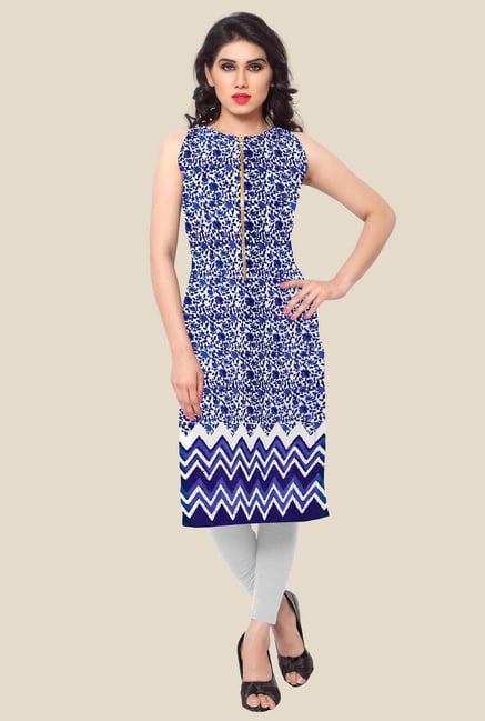 Ahalyaa Blue Printed Kurta Ahalyaa Blue Printed Kurta