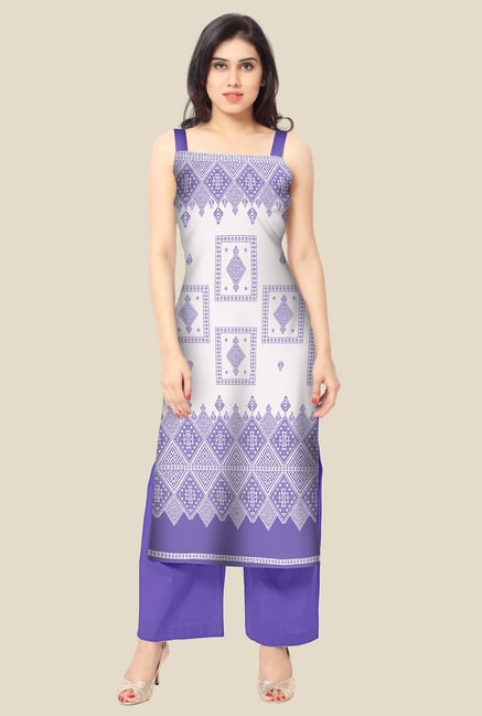 Ahalyaa Purple Printed Kurta Ahalyaa Purple Printed Kurta