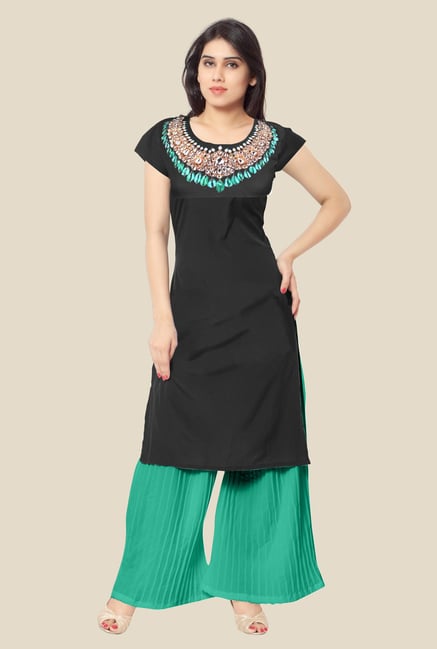 Ahalyaa Black Printed Kurta Ahalyaa Black Printed Kurta