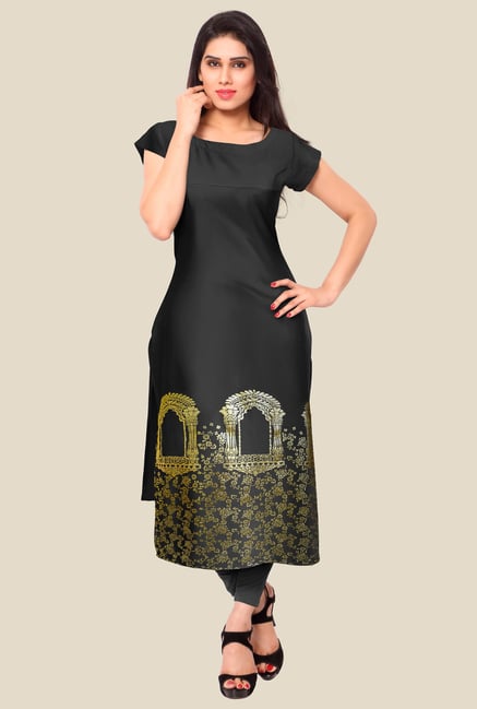 Ahalyaa Grey Printed Kurta Ahalyaa Grey Printed Kurta