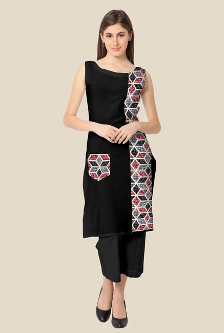 Ahalyaa Grey and Black Printed Kurta Ahalyaa Grey and Black Printed Kurta