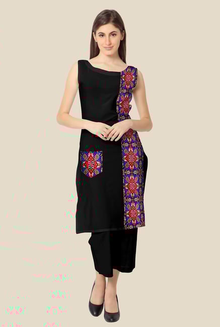 Ahalyaa Blue and Black Printed Kurta Ahalyaa Blue and Black Printed Kurta
