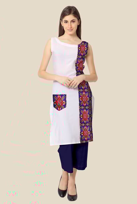 Ahalyaa Red and White Printed Kurta Ahalyaa Red and White Printed Kurta