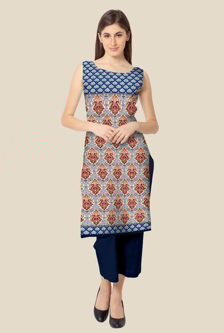 Ahalyaa Multicolor Printed Kurta Ahalyaa Multicolor Printed Kurta