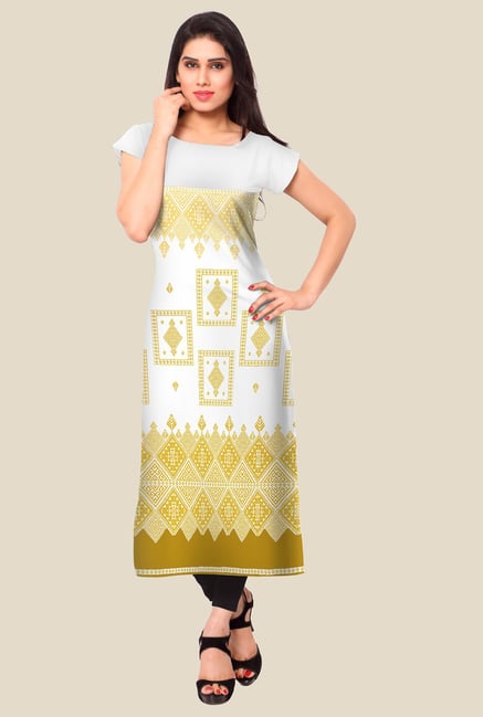 Ahalyaa White Printed Kurta Ahalyaa White Printed Kurta