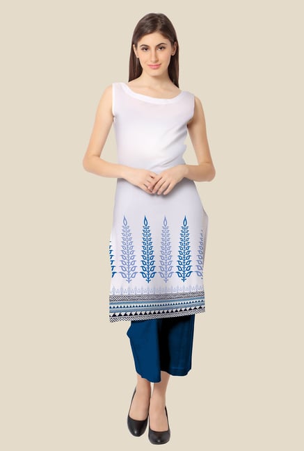Ahalyaa White Printed Kurta Ahalyaa White Printed Kurta